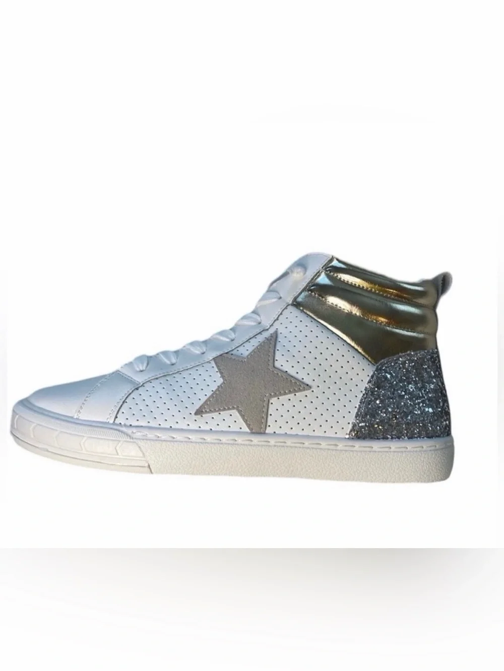 Vintage Havana Silver Star Hi Top Sneakers 7.5 Golden Goose Inspired
